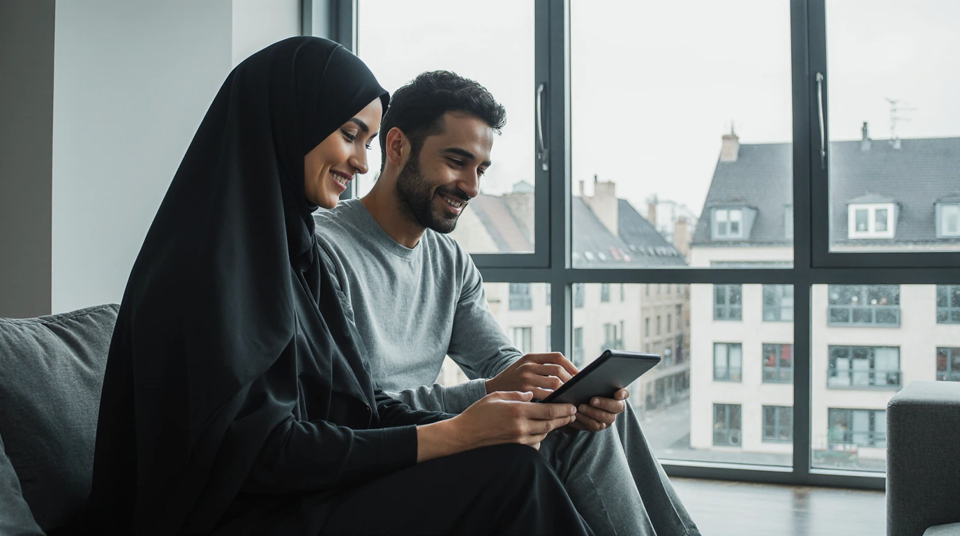 Erfolgreiches Paar verwaltet Finanzen in Deutschland